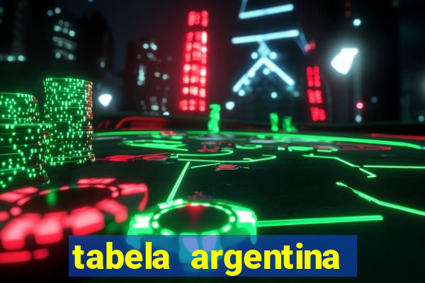 tabela argentina torneo betano